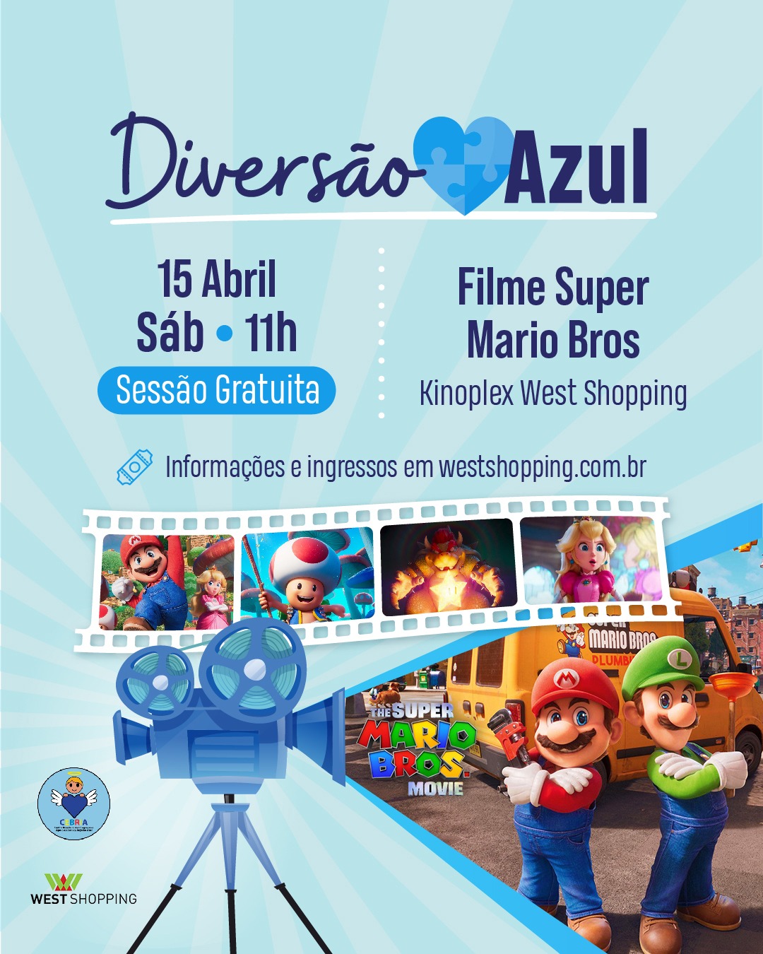 Super Mario Bros. O Filme' ganha sessão especial Ingresso Azul no Atrium  Shopping